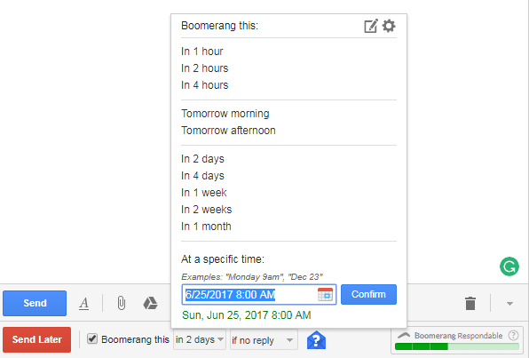 Schedule email in gmail