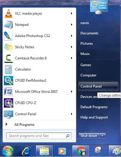 Windows Control Panel