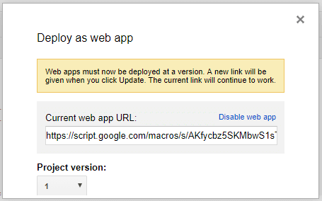 deploy as web app