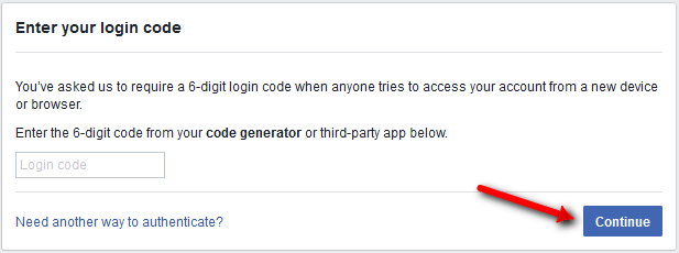 facebook login code